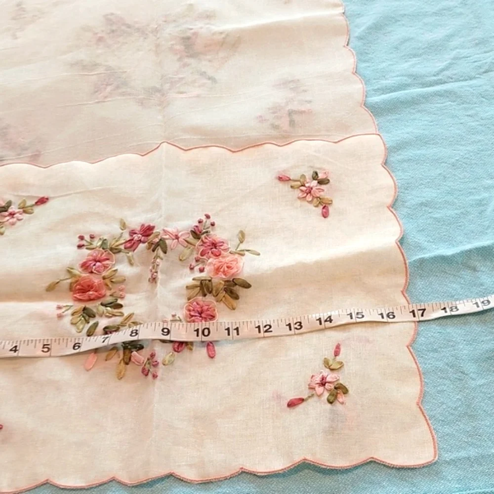 Vintage Ribbon Heart PlaceMat or Decor .Good Condition
